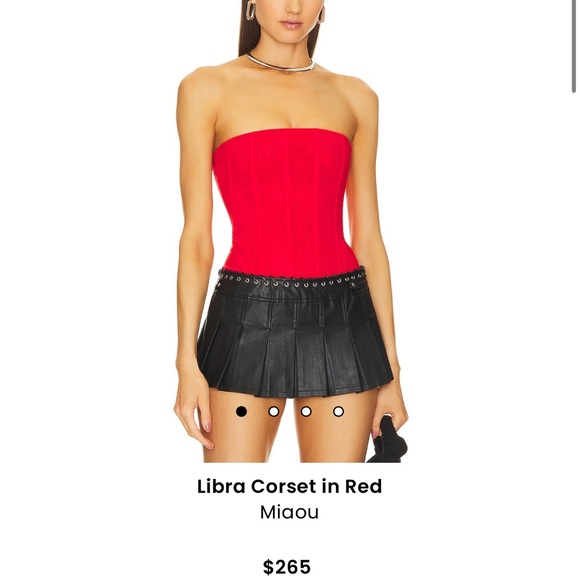 Miaou Libra Mesh Corset in Red - Picture 4 of 4
